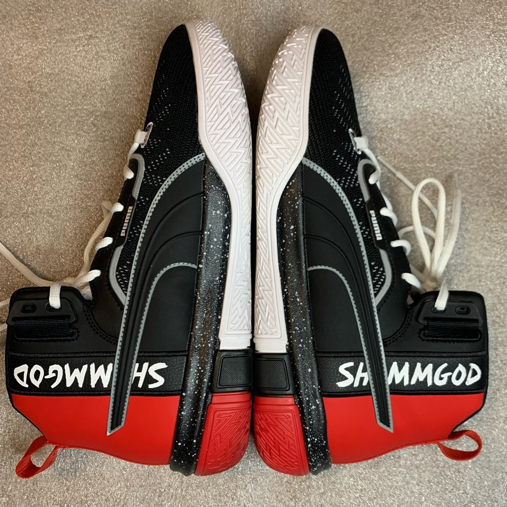 PUMA Legacy Shammgod Men's Size 13 Black Red Basketball Shoes 194275-01